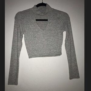 Cropped Grey Long Sleeve
